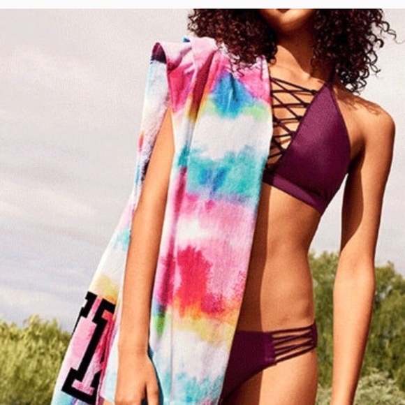 HP🎉🎉NWT Pink VS Packable Towel Tote, - Picture 5 of 5